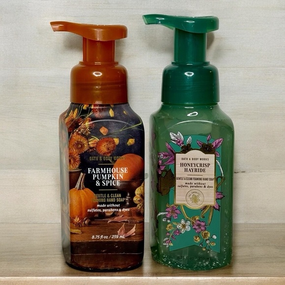 Bath & Body Works Fall Hand Soap Farmhouse Pumpkin Spice & Honeycrisp Hayride - Picture 1 of 5